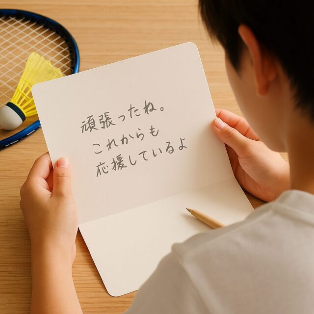 部活引退の子どもへ親から贈るメッセージ例文集|心に残る言葉の伝え方と書き方